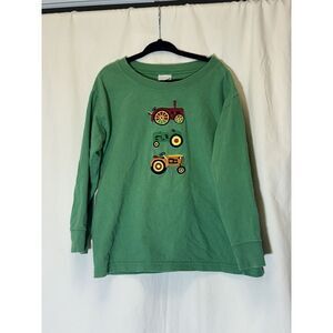 Glorimont Boys Green Embroidered‎ Tractor Long Sleeve T-shirt Size 5 B28